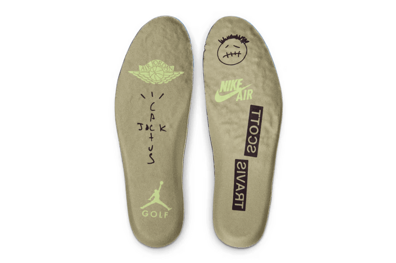 travis scott air jordan 1 low golf sneaker black olive beige