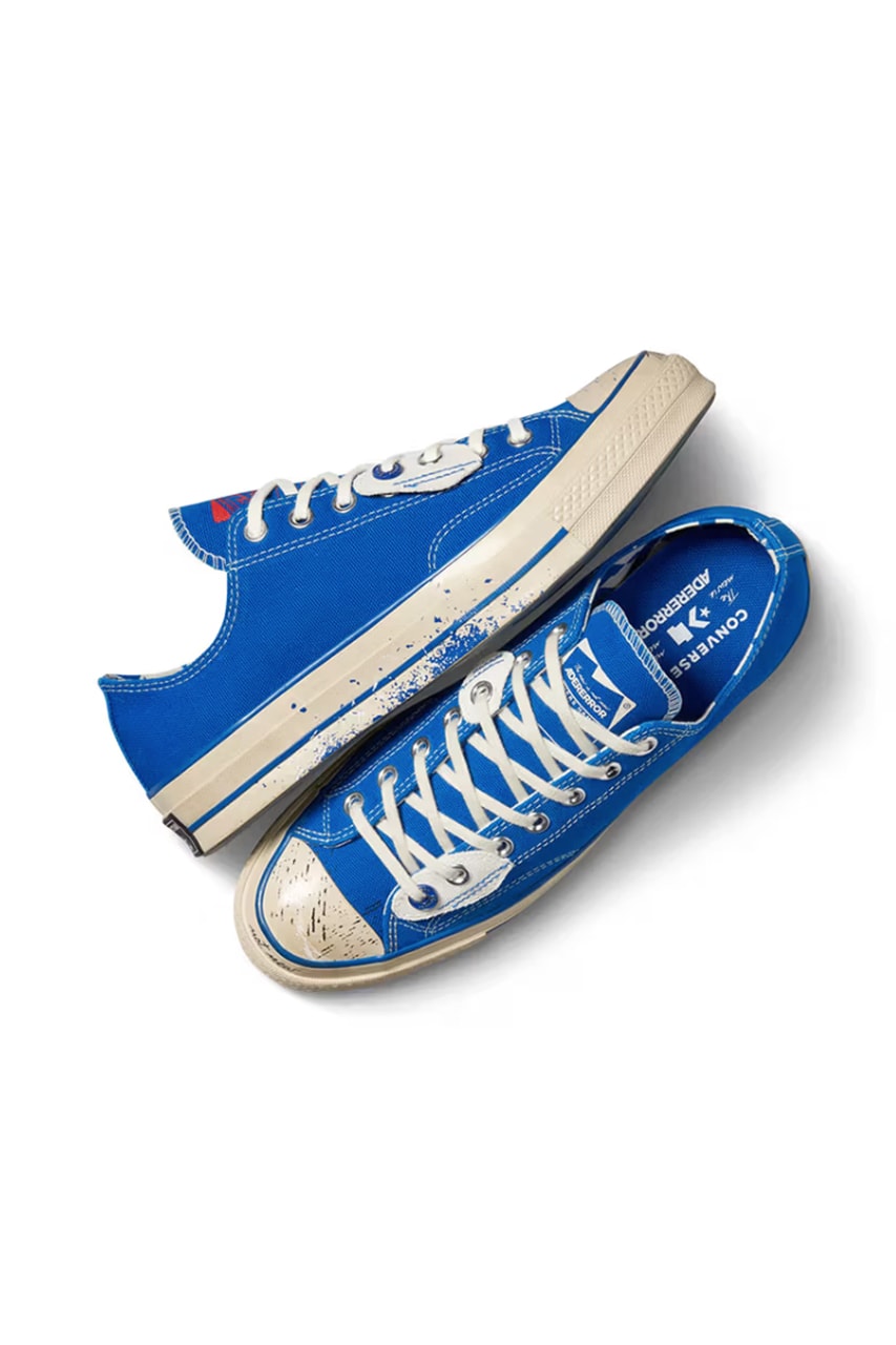 ader error converse sneakers high top blue white