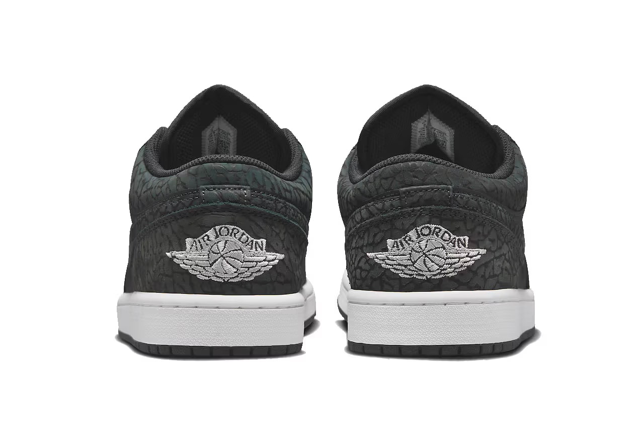 air jordan 1 low "black elephant" sneakers footwear tinker hatfield