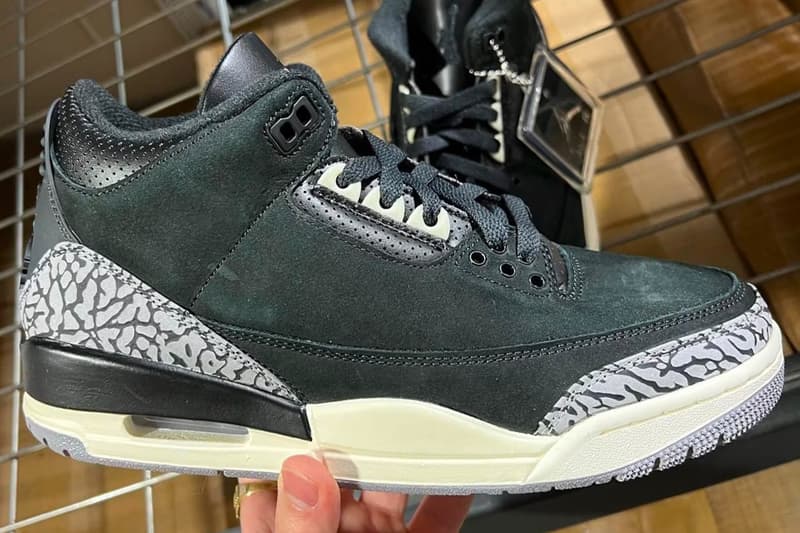 nike jordan brand air jordan 3 "off noir" sneakers footwear colorway where to buy release date price 