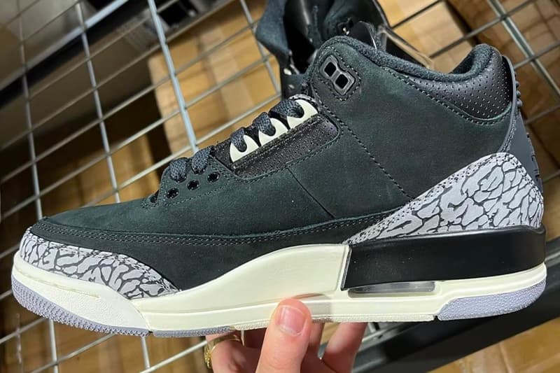 nike jordan brand air jordan 3 "off noir" sneakers footwear colorway where to buy release date price 