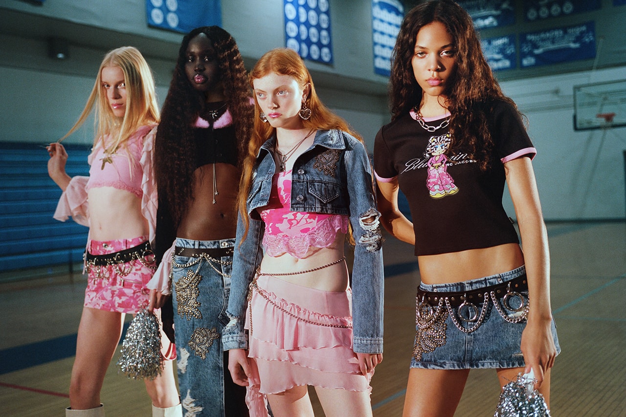 blumarine heaven by marc jacobs collaboration collection release information where to buy price y2k gen z mean girl mini skirts jean skirts pink camo denim