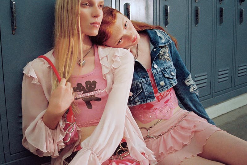 blumarine heaven by marc jacobs collaboration collection release information where to buy price y2k gen z mean girl mini skirts jean skirts pink camo denim