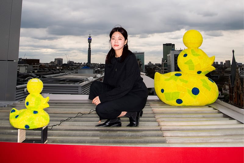 Jia Xi Li's Knitted Duck Sculptures Take Over the Standard's Rooftop in London
