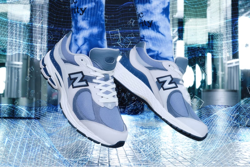atmos new balance 2002r cybernetics blue footwear collaboration sneakers lottery