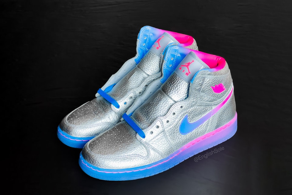Custom Painted Airbrush Nike Air Max 90 Blue Meets Pink Unique Style Sneakers