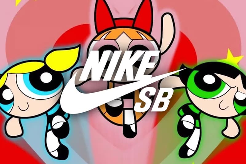 nike sb powerpuff girls sneakers pink blue bubbles 