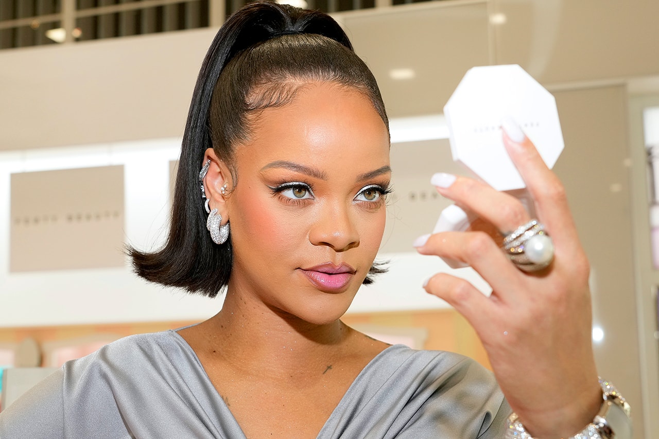 Rihanna Waterfall Fringe Bangs Hairstyle Fenty Savage Instagram