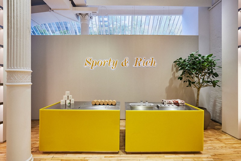 sporty and rich new york store wellness massage treatments coffee matcha