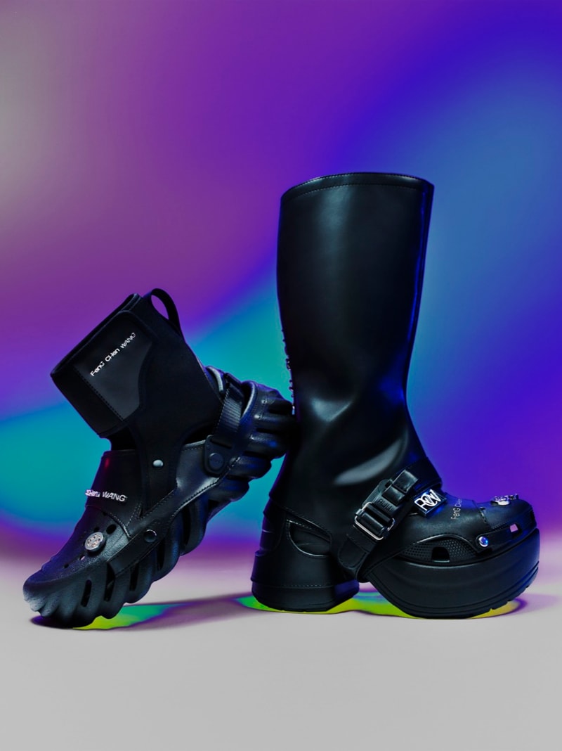 feng chen wang crocs clogs echo siren black