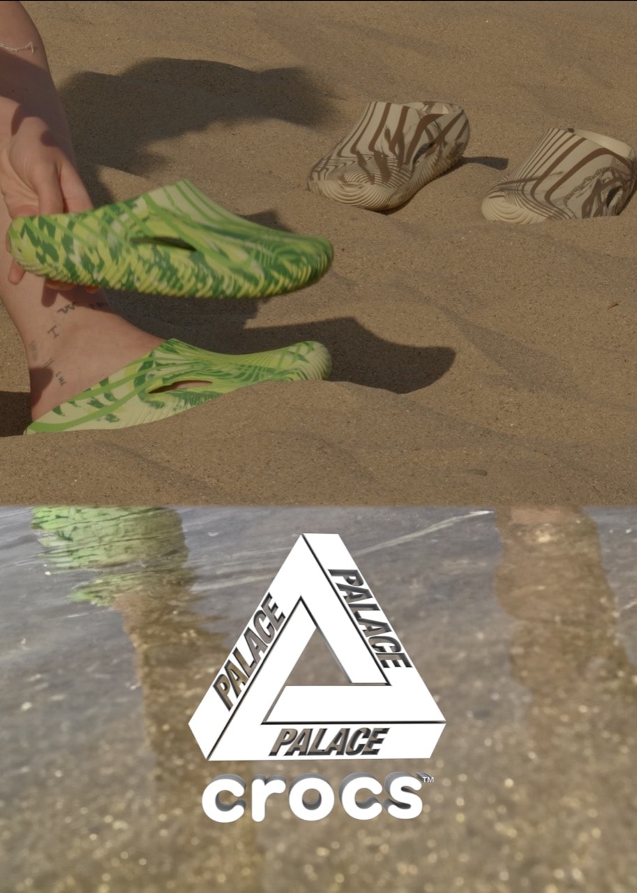 palace crocs footwear clogs yellow green