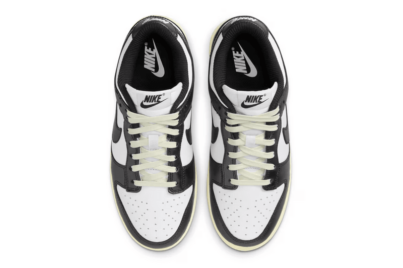 nike dunk low vintage panda sneaker color black beige white