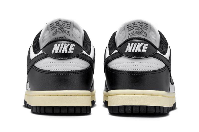 nike dunk low vintage panda sneaker color black beige white