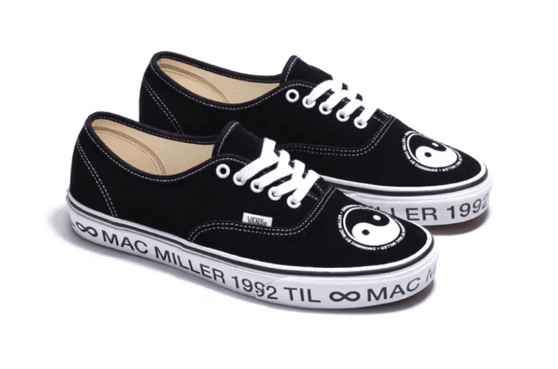 mac miller swimming album vans authentic sneaker black white