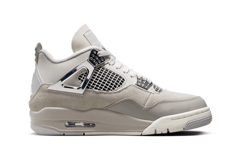 air jordan 4 frozen moments sneakers women grey white silver