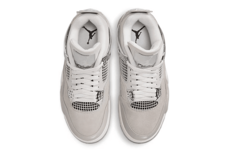 air jordan 4 frozen moments sneakers women grey white silver