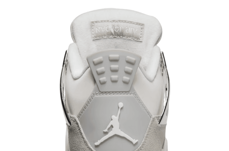 air jordan 4 frozen moments sneakers women grey white silver