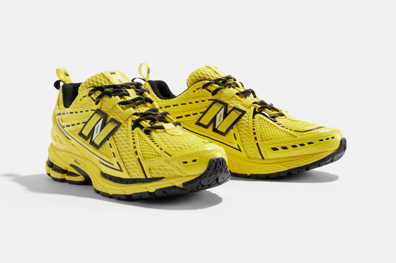 ganni new balance sneakers bumblebee yellow black shoes copenhagen