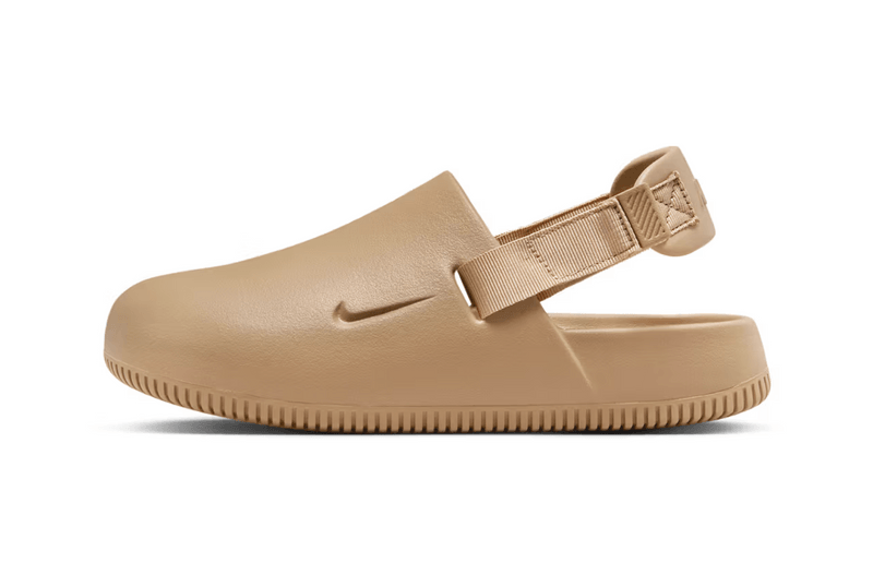 nike calm mule sesame brown slip on soft shoe