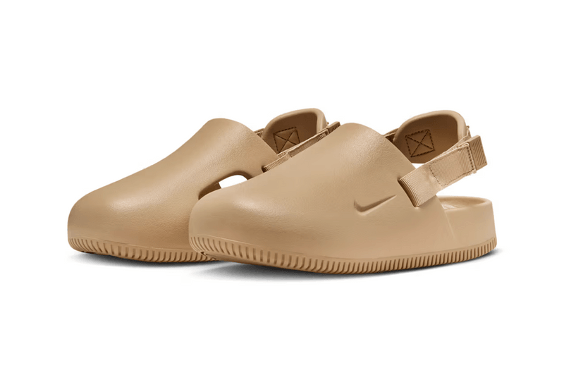 nike calm mule sesame brown slip on soft shoe