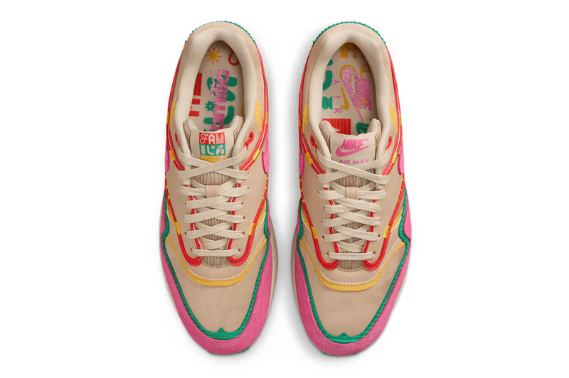 Día de Muertos nike familia air max 1 sneaker pink green beige