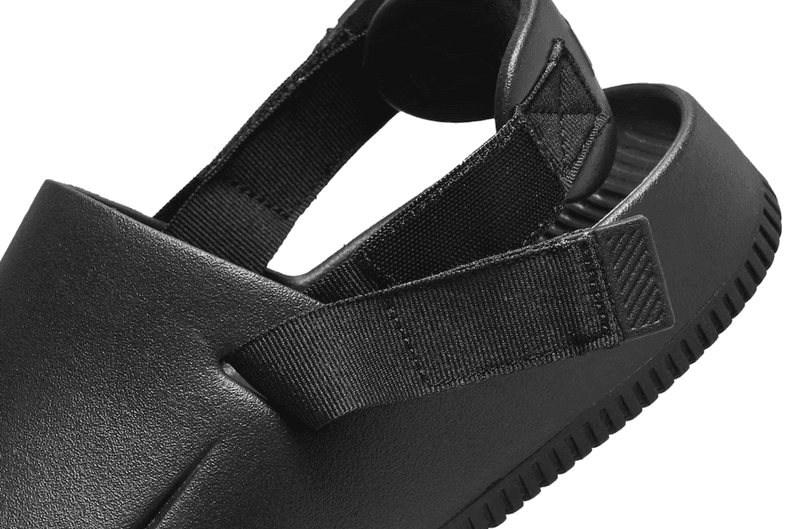 nike calm mule slip on shoe black leather slide