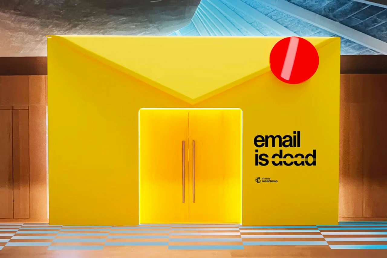 mailchimp design museum london email is dead exhibition technology