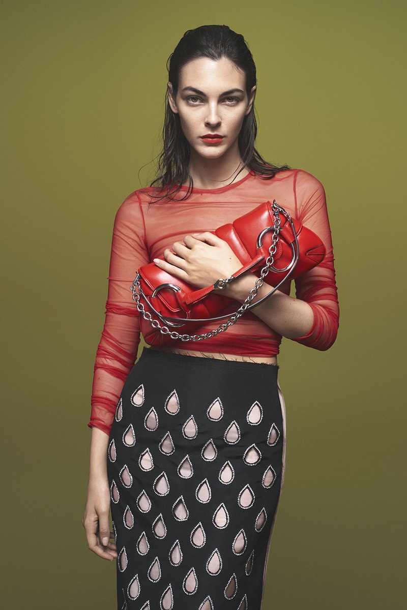 vittoria for the Gucci AW23 campaign in the interlocking G chain