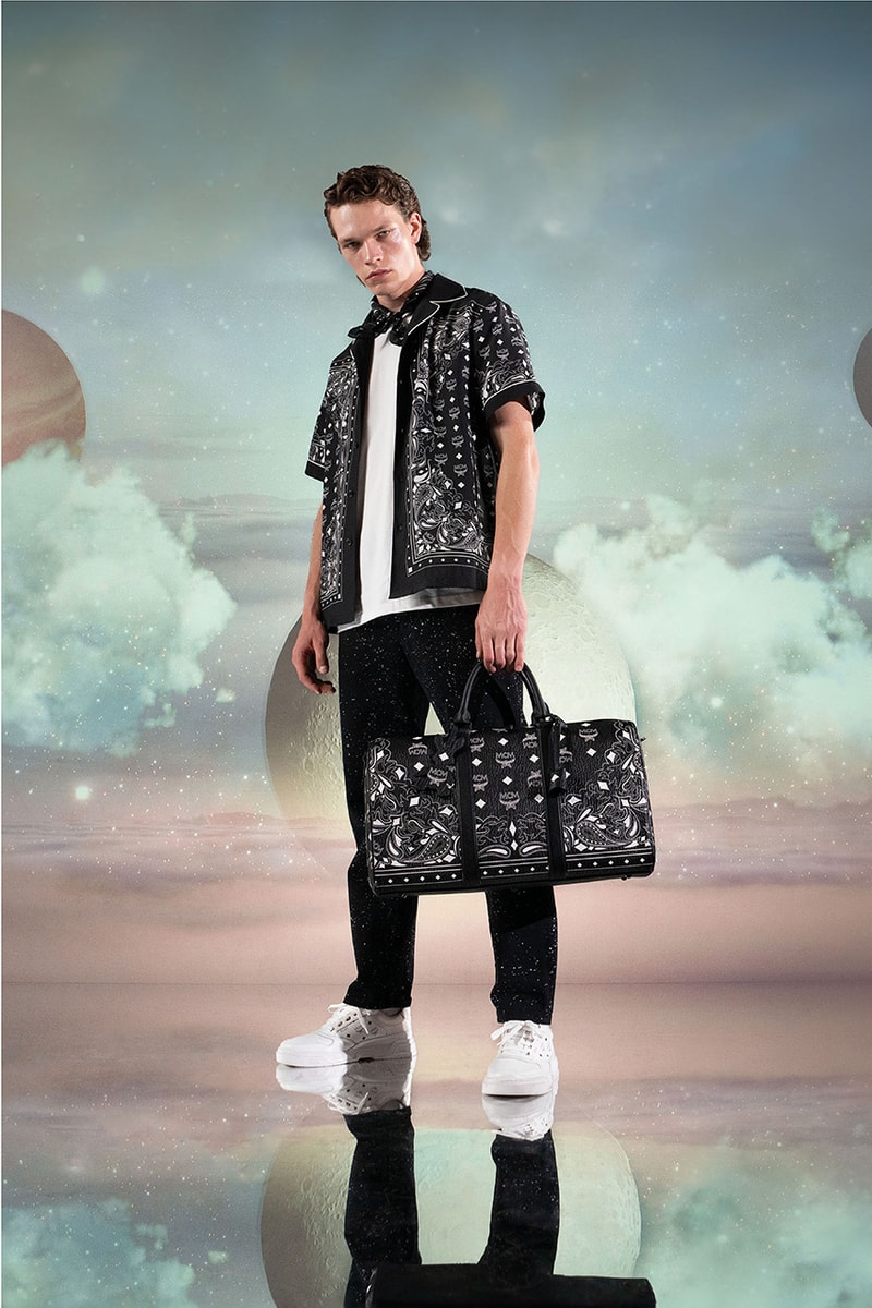 mcm fall/winter 2023 bandana monogram collection apparel accessories