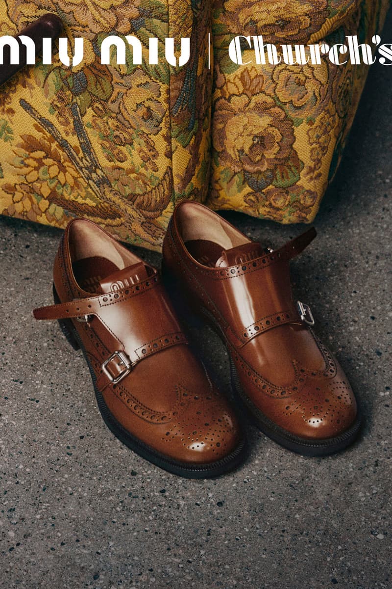 miu miu church's brogues double monk strap shoe