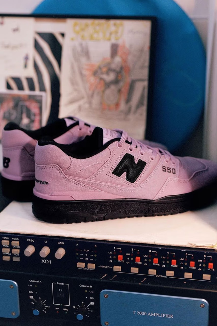 thisisneverthat south korea new balance 550 pink purple brown suede sneakers