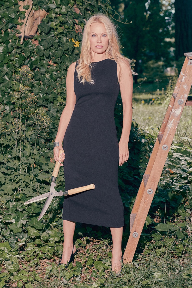 pamela anderson aritzia campaign beach brand knitwear fall