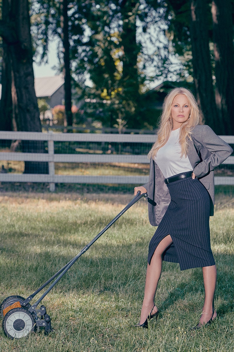 pamela anderson aritzia campaign beach brand knitwear fall