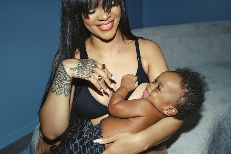 rihanna savage fenty maternity underwear lingerie campaign son bras underwear