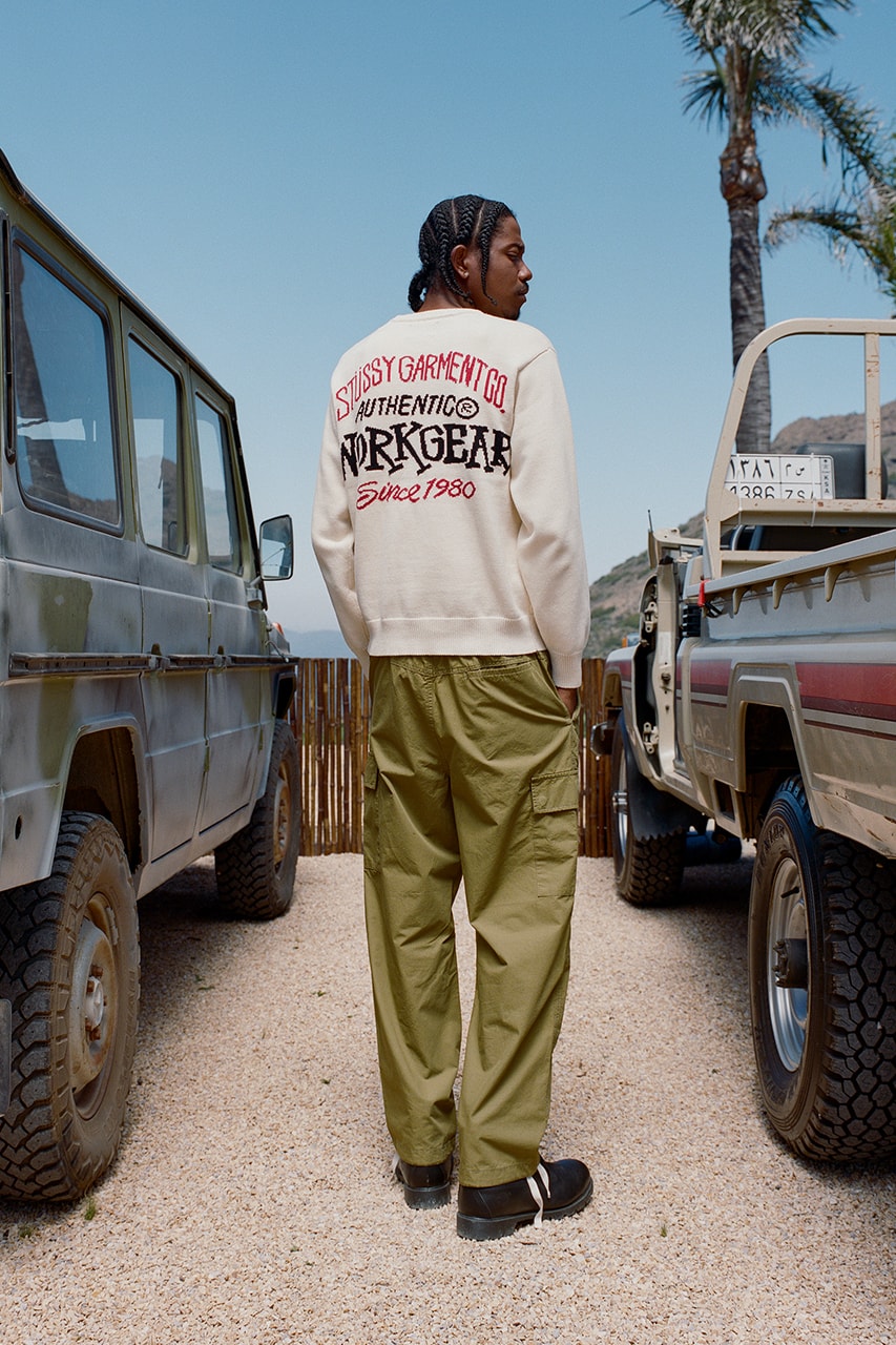stussy fall 2023 collection lookbook jumpers hoodies jackets trousers