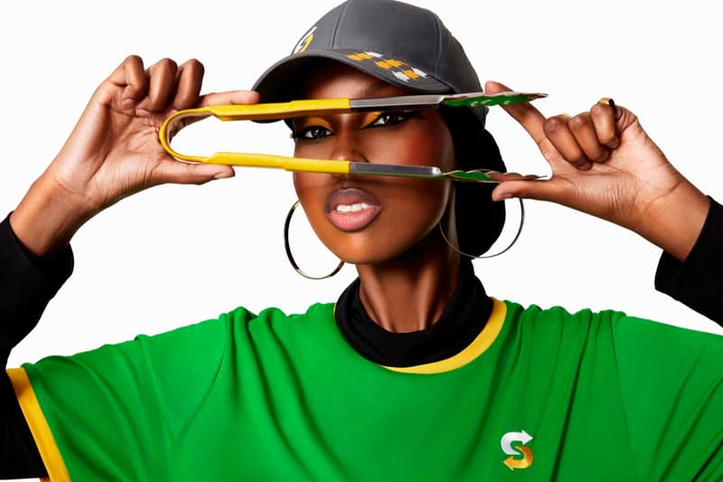 subway fashion uniform campaign sandwiches clothes green black yellow