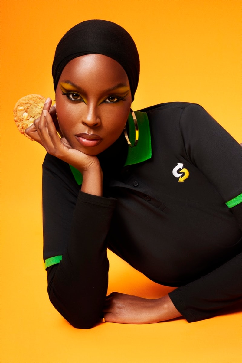 subway fashion uniform campaign sandwiches clothes green black yellow