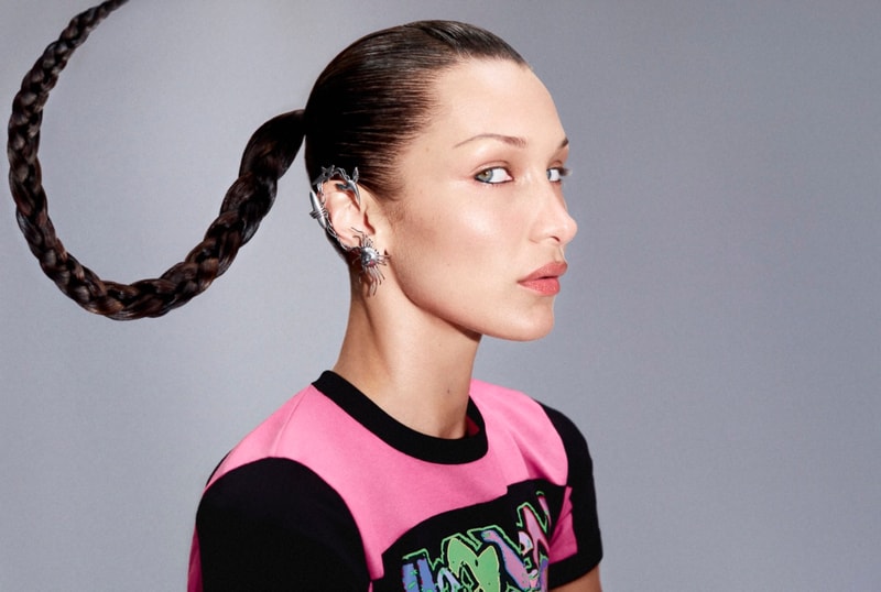 Bella Hadid transforms her look for Helmut Lang