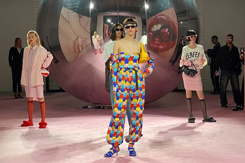 fiorucci milan fashion week presentation prints colour dresses silver