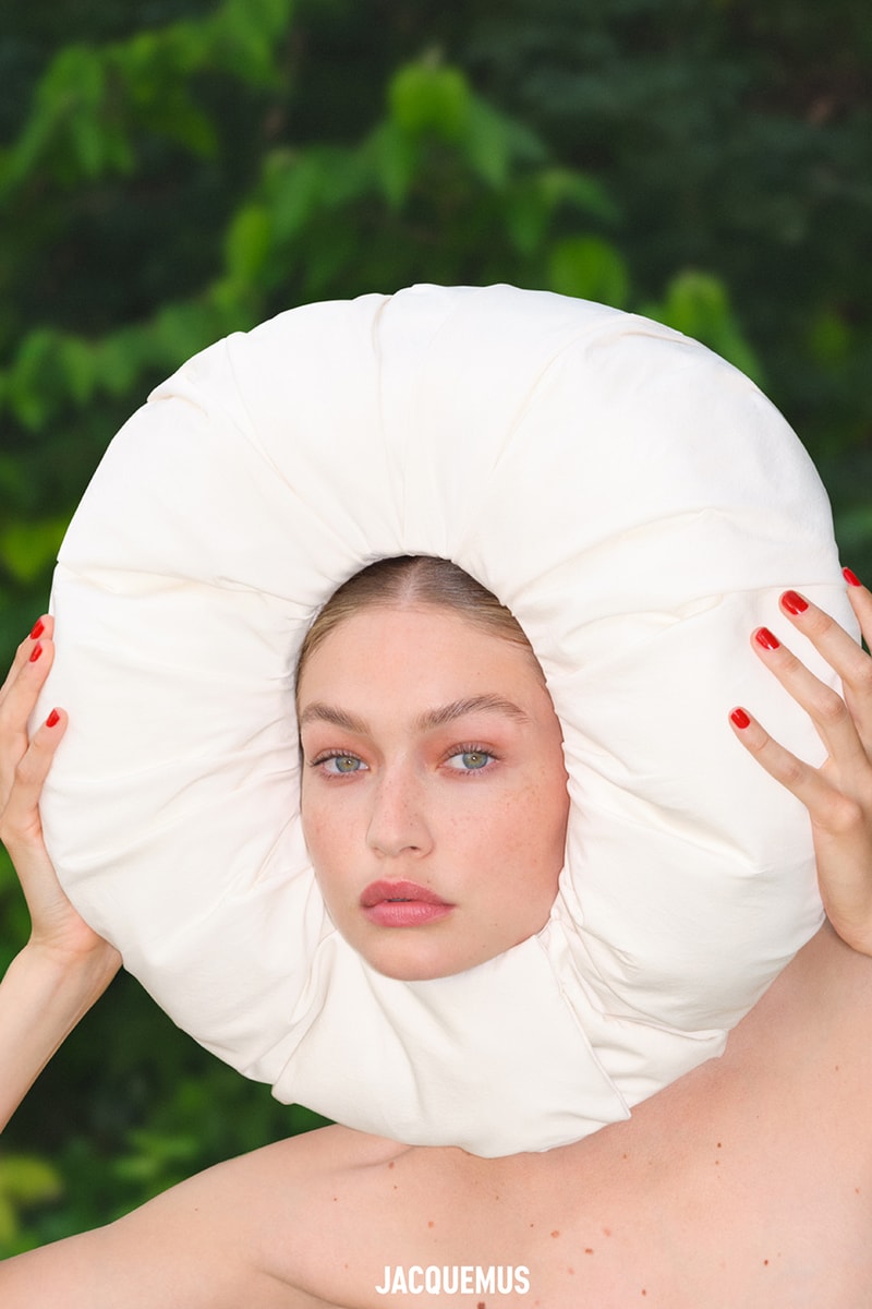 gigi hadid jacquemus campaign white ball bath tub red cherry