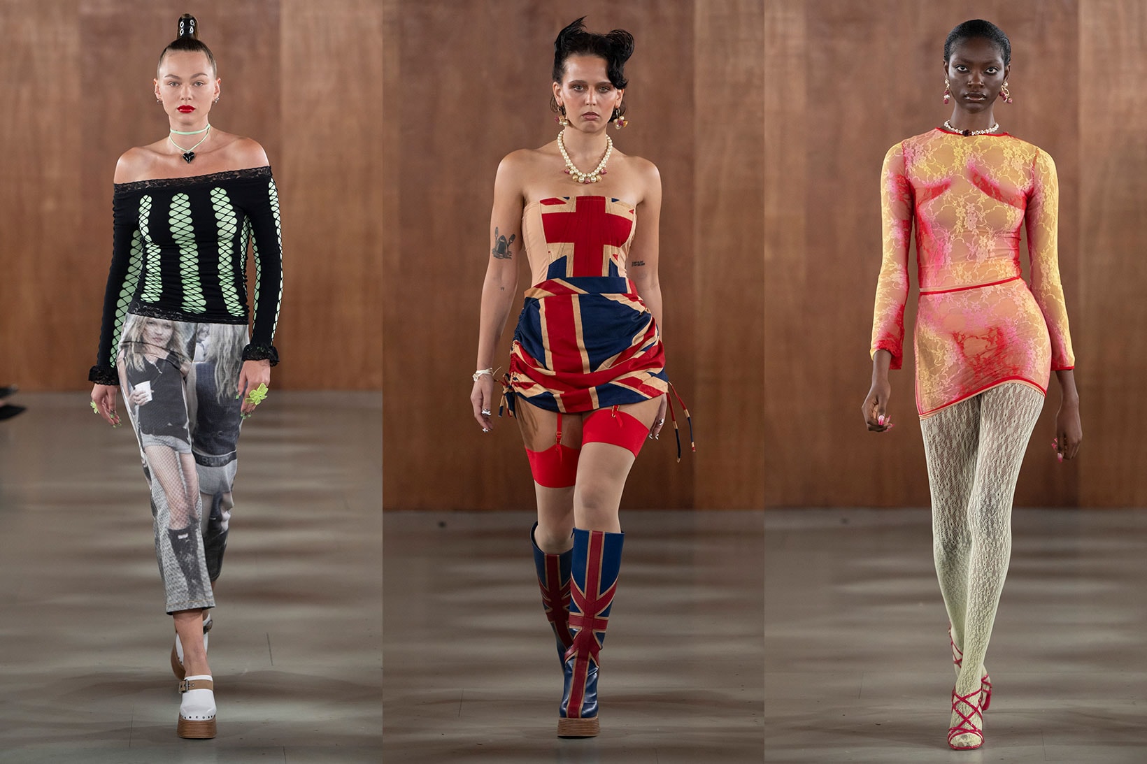 Sinead gorey london fashion week brit pop spice girls kate moss glastonbury union jack