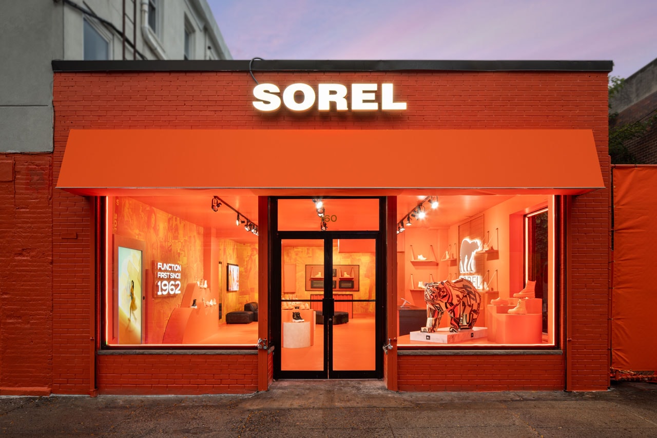 sorel pop up shop williamsburg brooklyn new york city fall 2023 collection footwear styles silhouette weather 