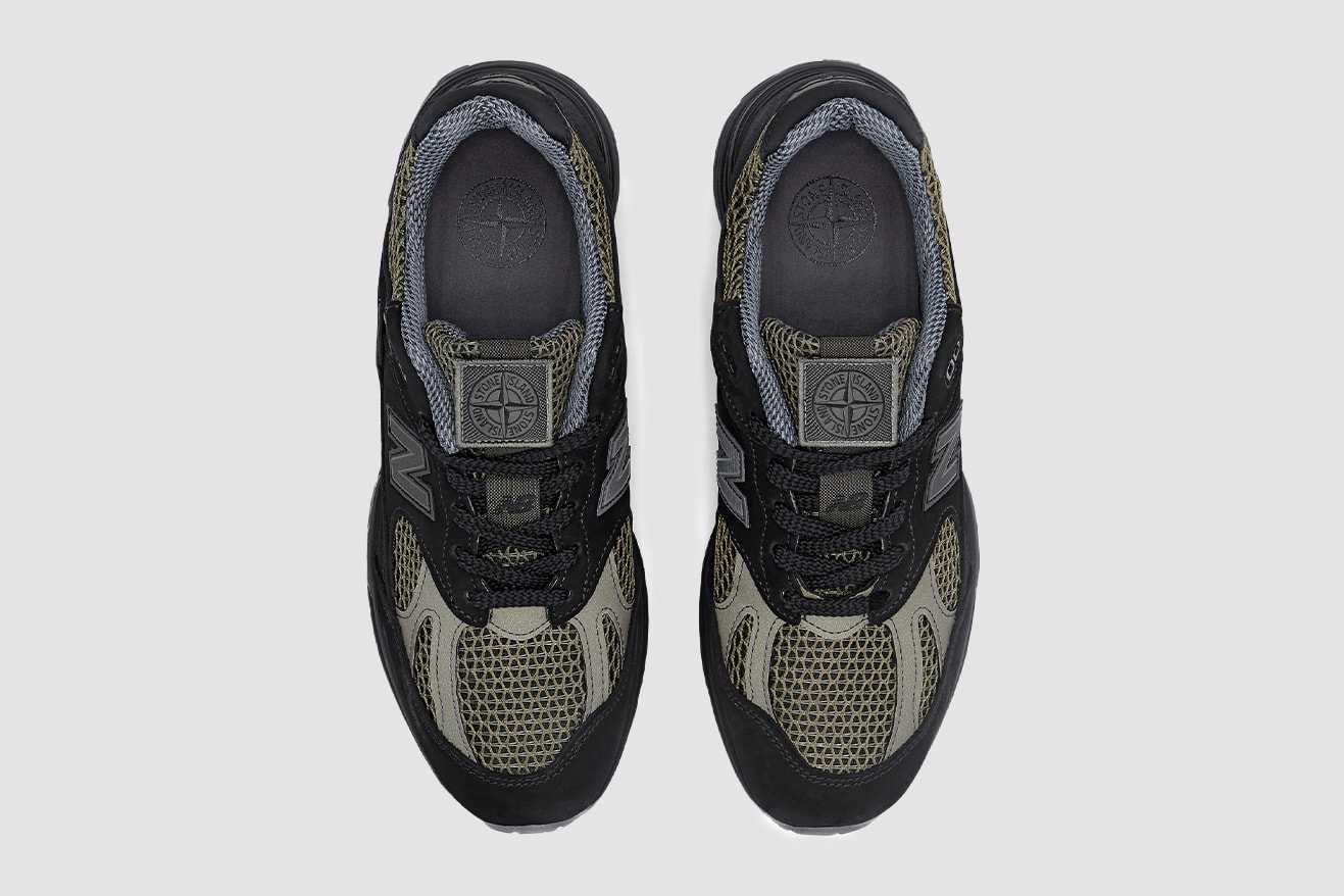 stone island new balance made in UK 991v2 sneakers collaboration where to buy footwear price release information