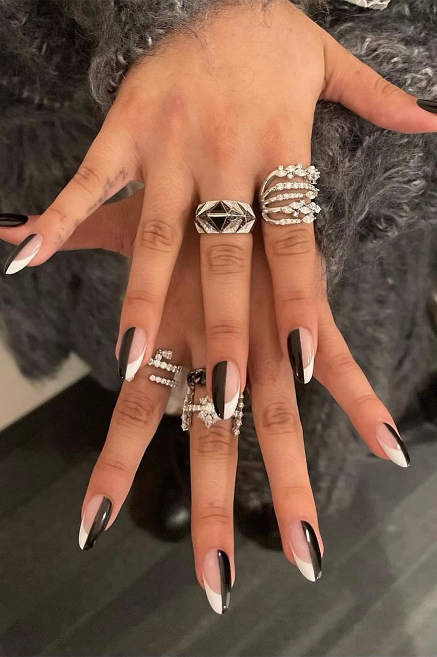 Tuxedo Nails Manicure Trends Holiday 2023 Jennifer Lopez Photos Instagram