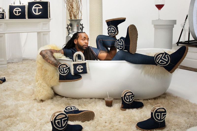ugg telfar bags boots denim fur