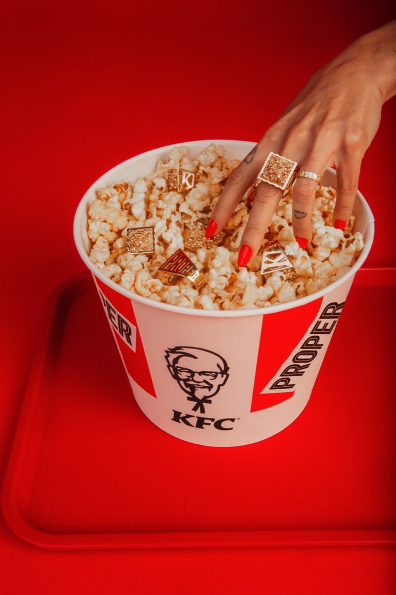 kfc proper chicken popcorn ring gold 