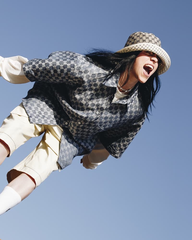 gucci billie eilish horsebit bag animal demetra fabric sustainable