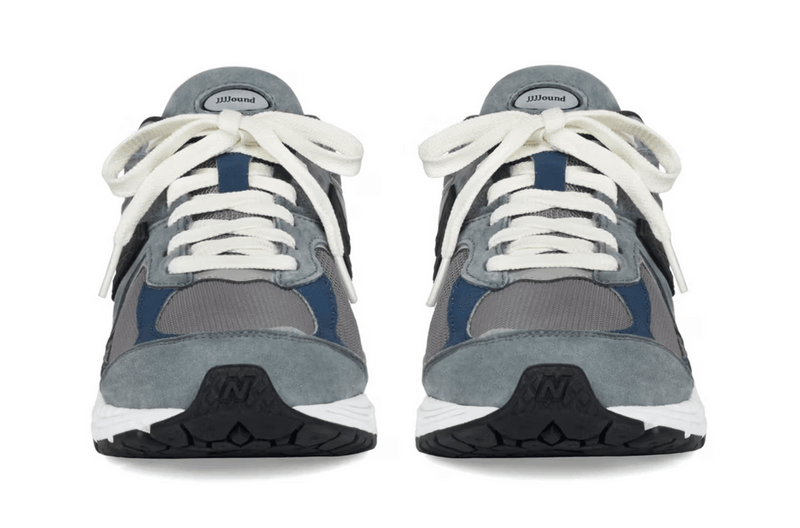 new balance jjjjound grey blue storm sneaker 