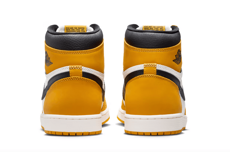 air jordan nike high og sneaker yellow ochre black white laces