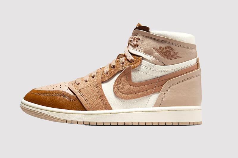 air jordan 1 high sneaker medium brown beige suede